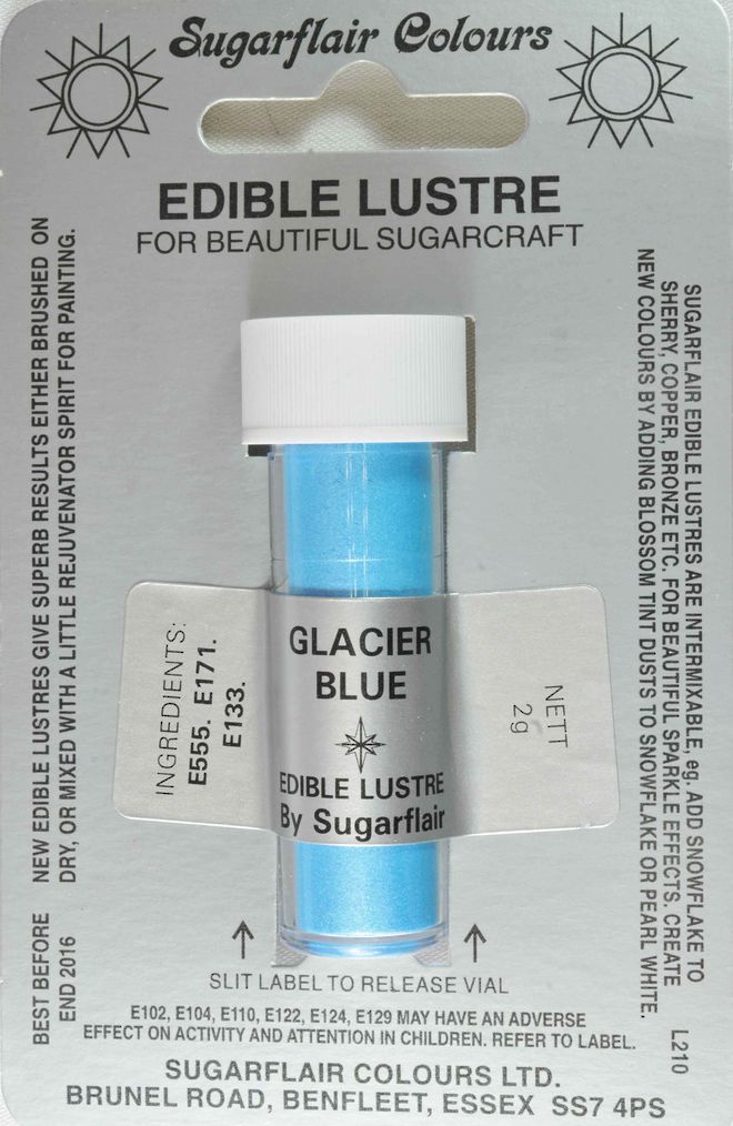 Sugarflair Edible Lustre Colour Glacier Blue image 0